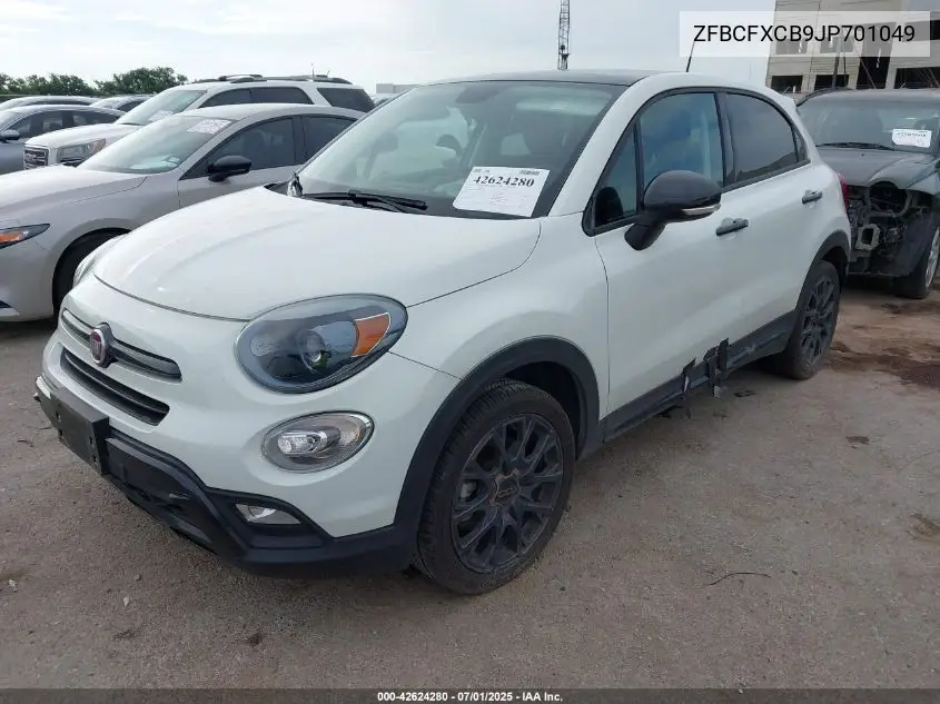 2018 Fiat 500X Urbana Fwd VIN: ZFBCFXCB9JP701049 Lot: 42624280