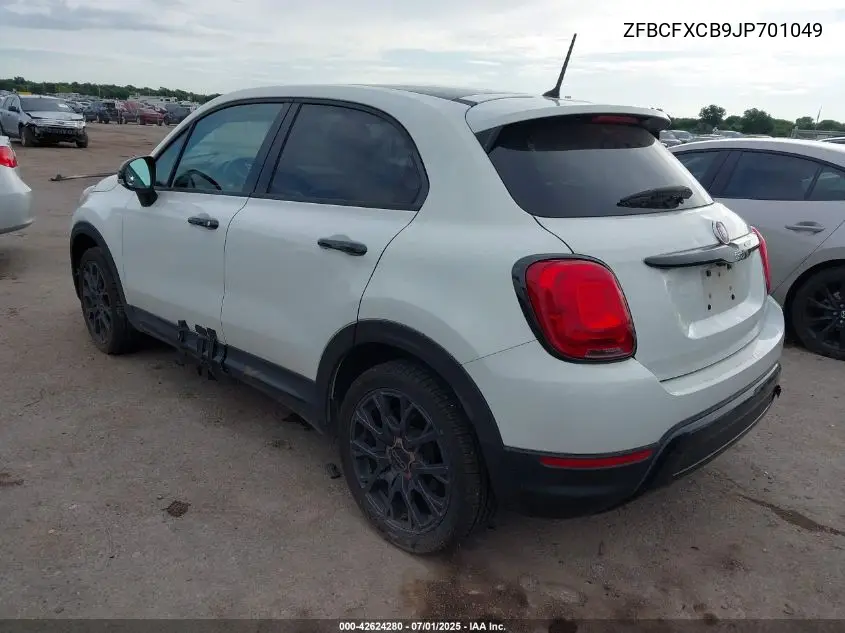 2018 Fiat 500X Urbana Fwd VIN: ZFBCFXCB9JP701049 Lot: 42624280