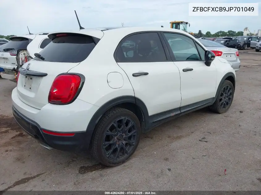 2018 Fiat 500X Urbana Fwd VIN: ZFBCFXCB9JP701049 Lot: 42624280