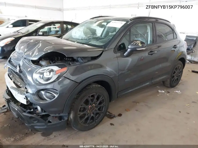 2019 Fiat 500X Urbana Awd VIN: ZFBNFYB15KP796007 Lot: 42057776