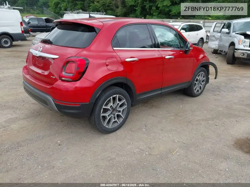 2019 Fiat 500X Trekking Plus Awd VIN: ZFBNFYD18KP777769 Lot: 42624985