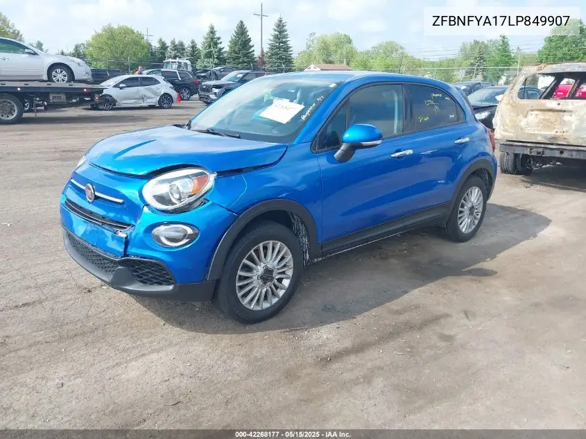 2020 Fiat 500X Pop Awd VIN: ZFBNFYA17LP849907 Lot: 42268177