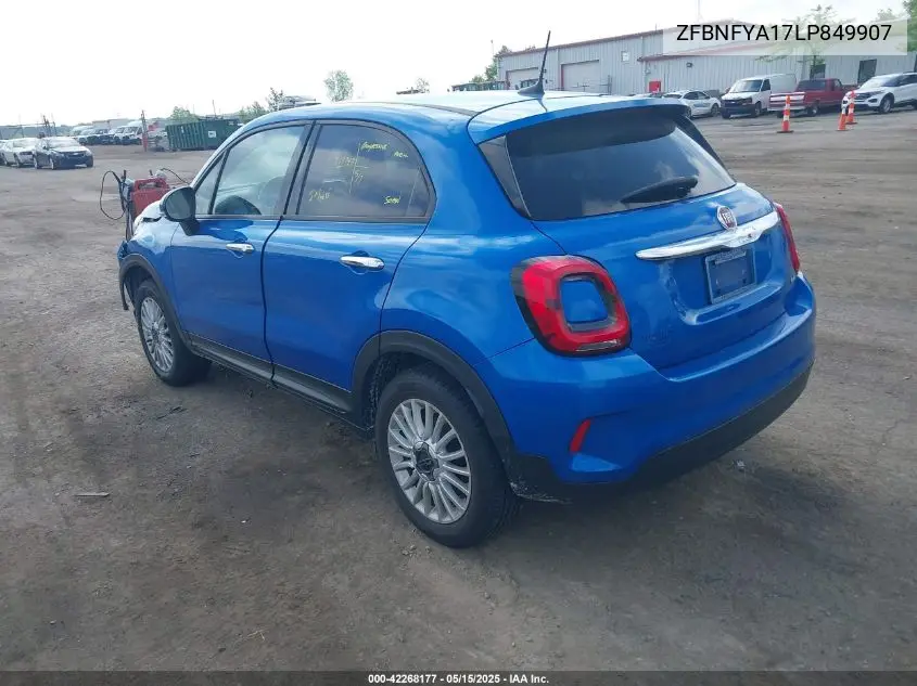 2020 Fiat 500X Pop Awd VIN: ZFBNFYA17LP849907 Lot: 42268177