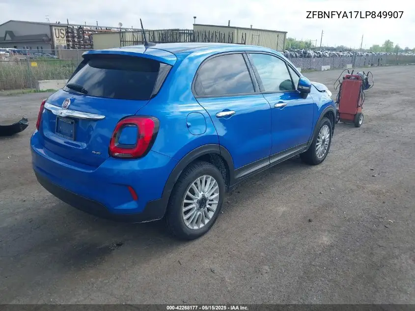 2020 Fiat 500X Pop Awd VIN: ZFBNFYA17LP849907 Lot: 42268177
