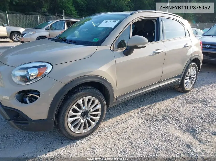 2020 Fiat 500X Trekking Awd VIN: ZFBNFYB11LP875952 Lot: 42567891