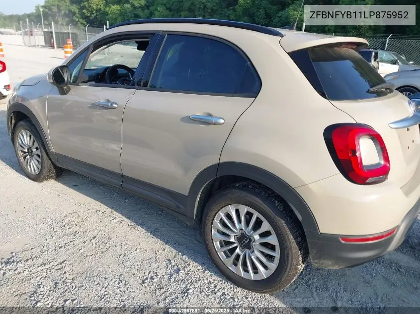 2020 Fiat 500X Trekking Awd VIN: ZFBNFYB11LP875952 Lot: 42567891