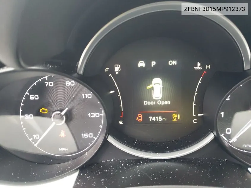 2021 Fiat 500X Trekking Plus Awd VIN: ZFBNF3D15MP912373 Lot: 41164066