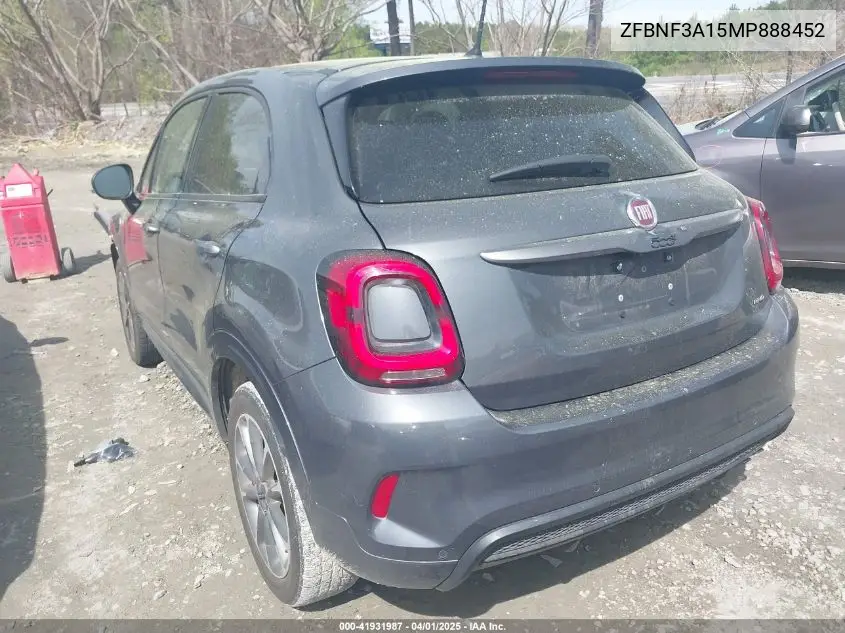 2021 Fiat 500X Pop Awd VIN: ZFBNF3A15MP888452 Lot: 41931987