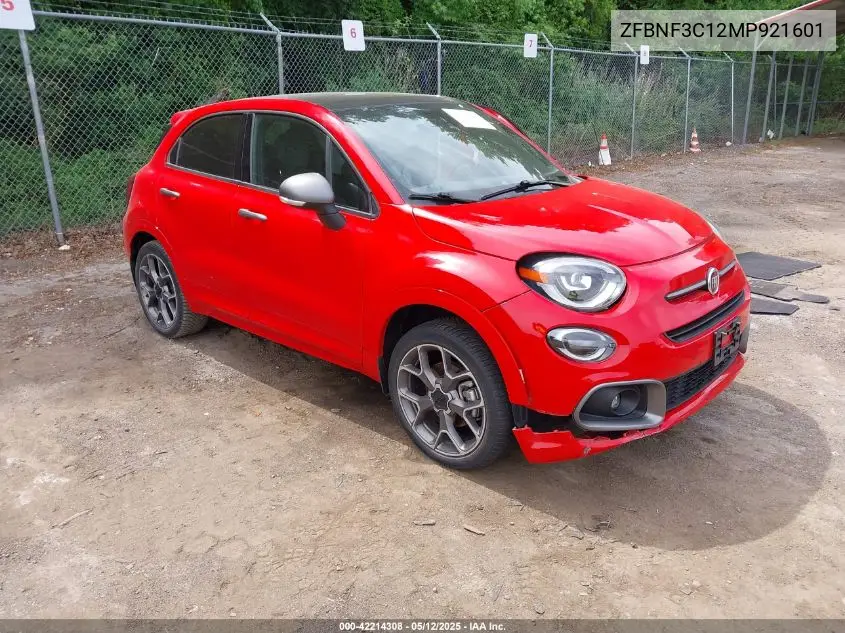 2021 Fiat 500X Sport Awd VIN: ZFBNF3C12MP921601 Lot: 42214308