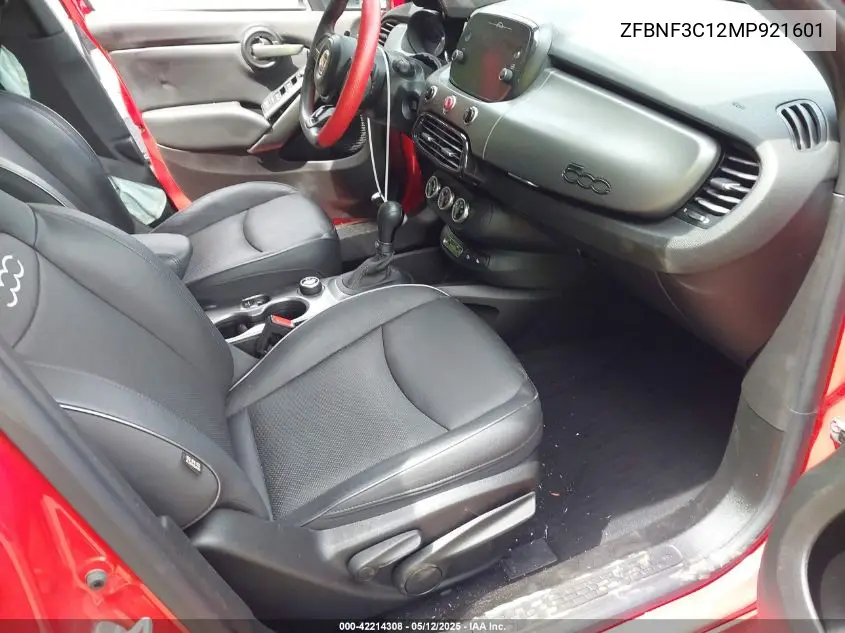 2021 Fiat 500X Sport Awd VIN: ZFBNF3C12MP921601 Lot: 42214308