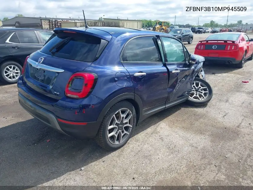 2021 Fiat 500X Trekking Awd VIN: ZFBNF3B10MP945509 Lot: 42299963