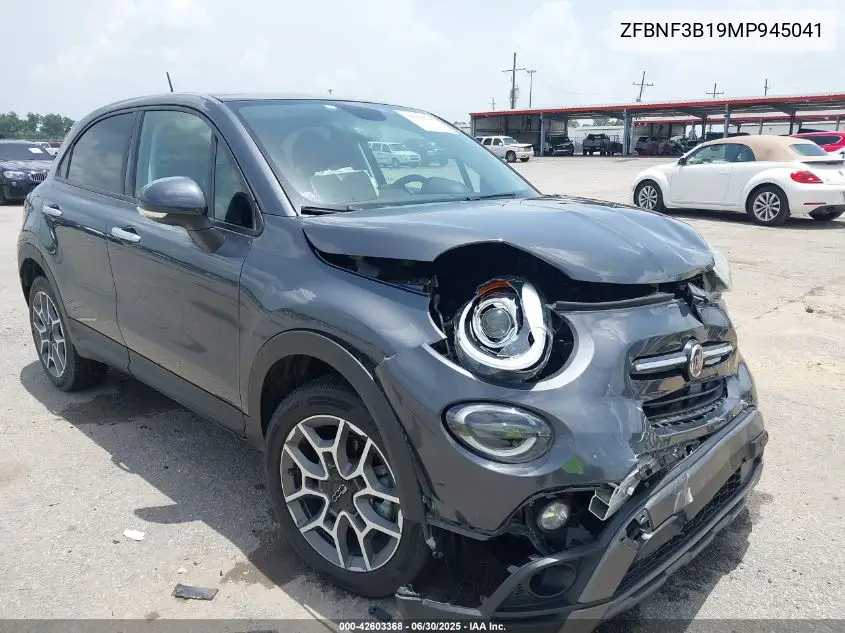 2021 Fiat 500X Trekking VIN: ZFBNF3B19MP945041 Lot: 42603368