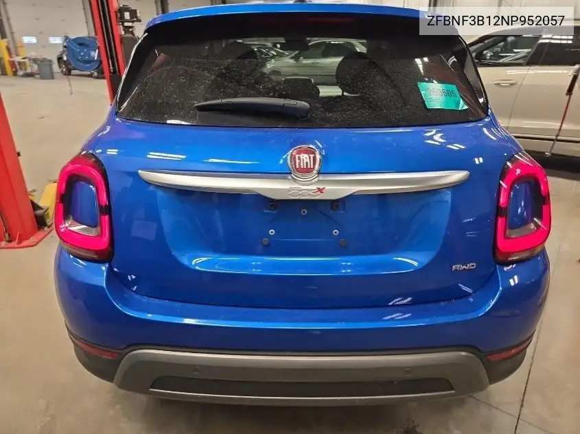 2022 Fiat 500X Trekking VIN: ZFBNF3B12NP952057 Lot: 42269568