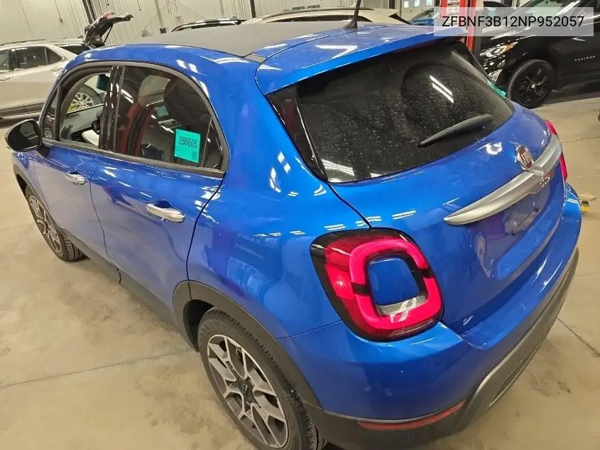 2022 Fiat 500X Trekking VIN: ZFBNF3B12NP952057 Lot: 42269568