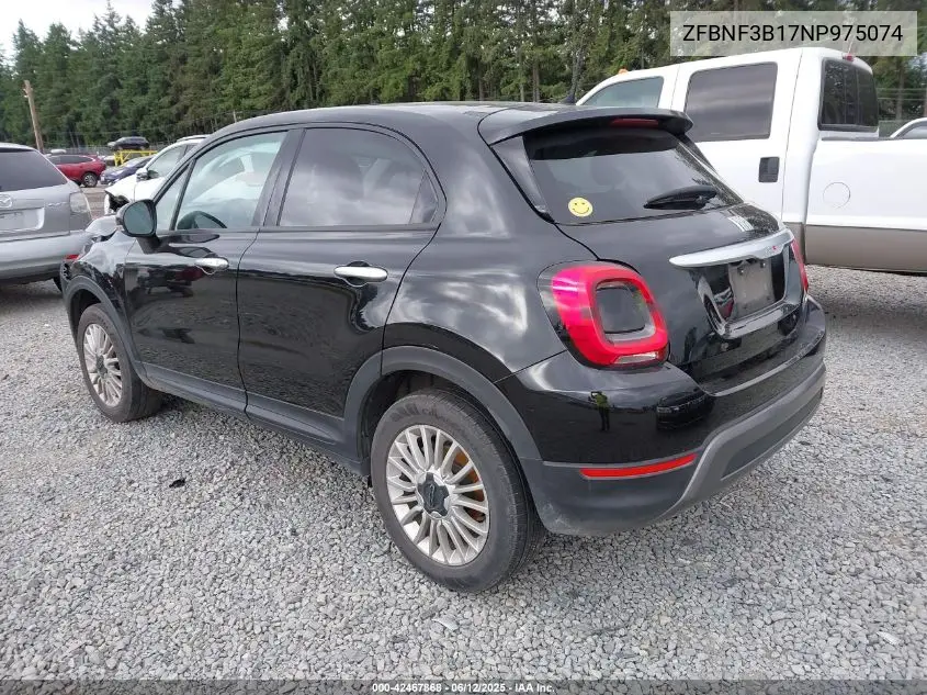 2022 Fiat 500X Trekking Awd VIN: ZFBNF3B17NP975074 Lot: 42467868