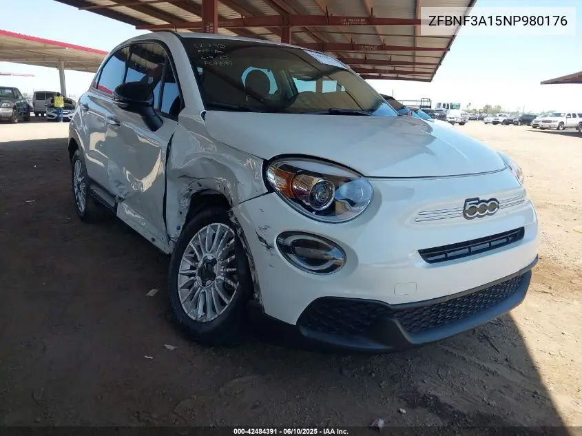 2022 Fiat 500X Pop Awd VIN: ZFBNF3A15NP980176 Lot: 42484391