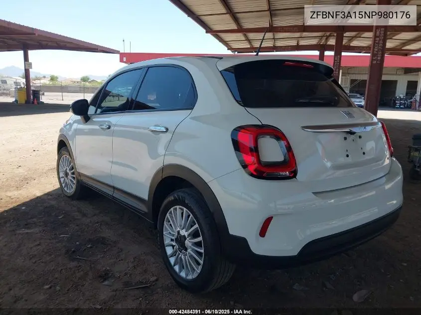 2022 Fiat 500X Pop Awd VIN: ZFBNF3A15NP980176 Lot: 42484391