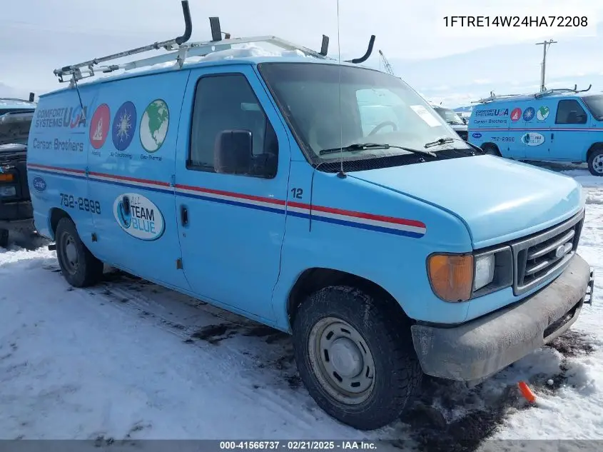 2004 Ford E-150 Commercial/Recreational VIN: 1FTRE14W24HA72208 Lot: 41566737