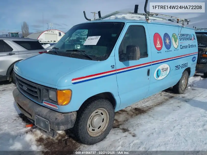 2004 Ford E-150 Commercial/Recreational VIN: 1FTRE14W24HA72208 Lot: 41566737