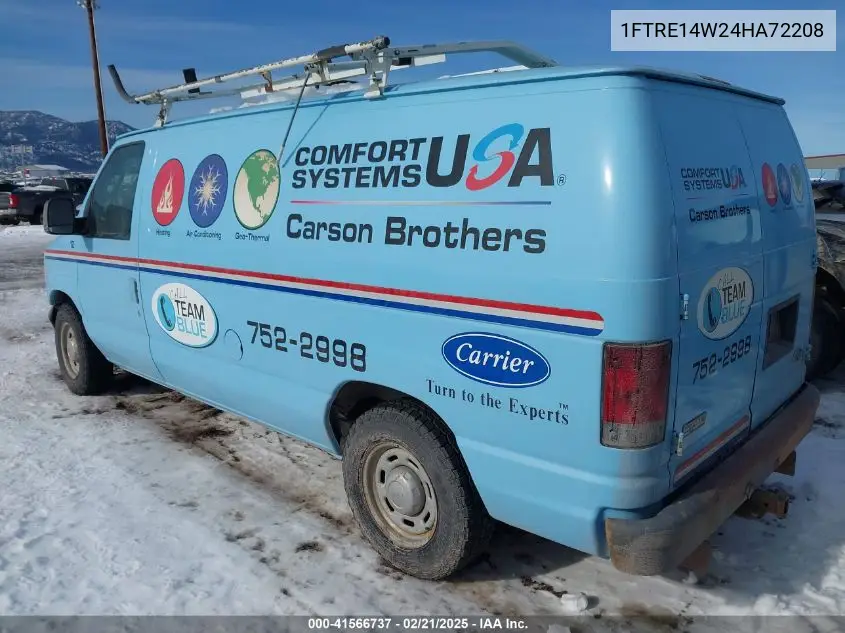 2004 Ford E-150 Commercial/Recreational VIN: 1FTRE14W24HA72208 Lot: 41566737