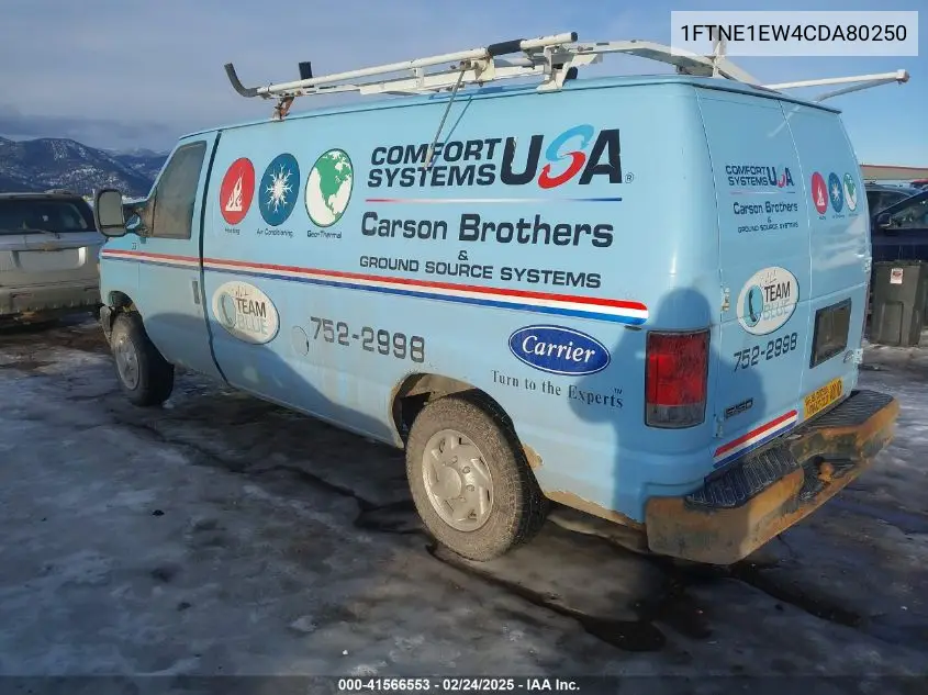 2012 Ford E-150 Commercial VIN: 1FTNE1EW4CDA80250 Lot: 41566553
