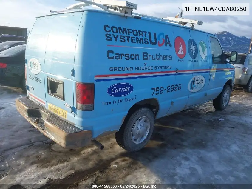 2012 Ford E-150 Commercial VIN: 1FTNE1EW4CDA80250 Lot: 41566553