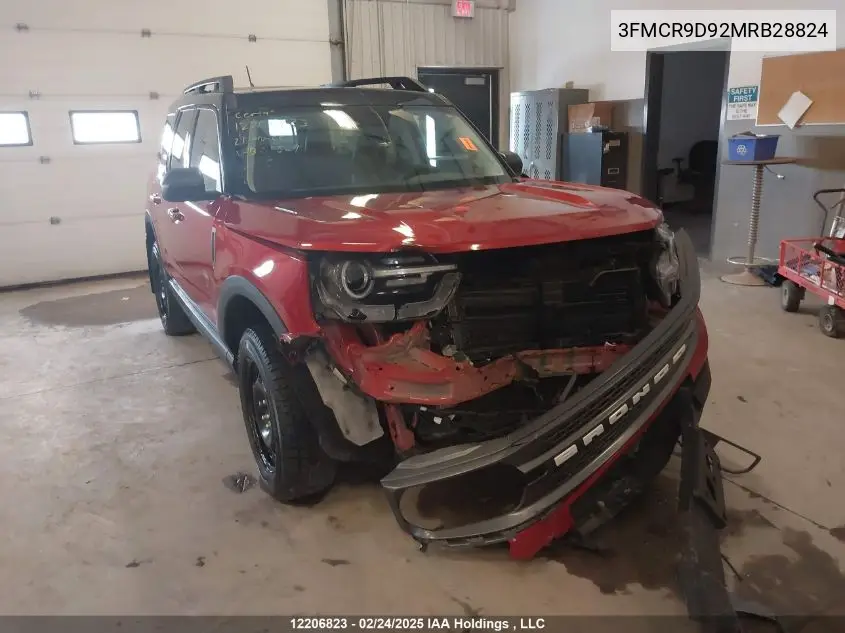 2021 Ford Bronco Sport Badlands VIN: 3FMCR9D92MRB28824 Lot: 12206823