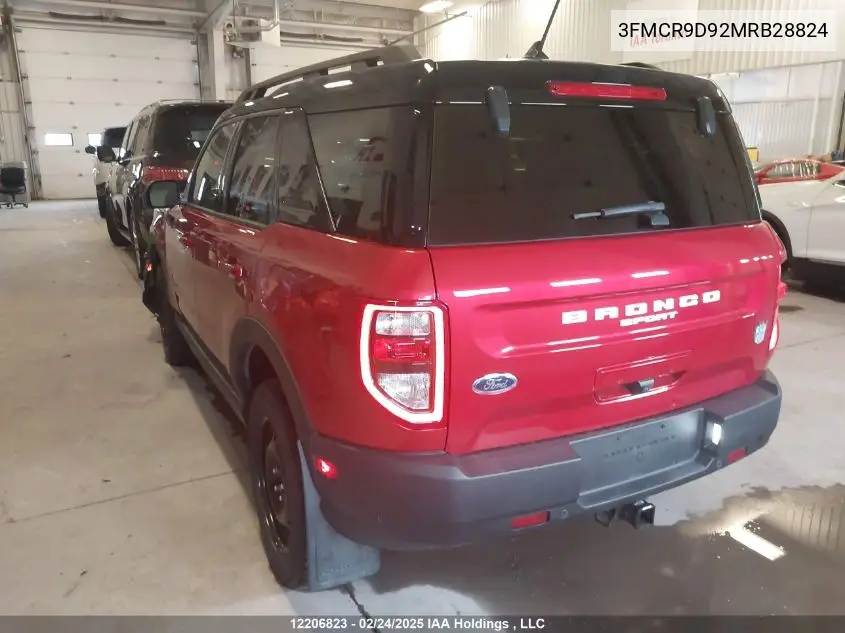 2021 Ford Bronco Sport Badlands VIN: 3FMCR9D92MRB28824 Lot: 12206823