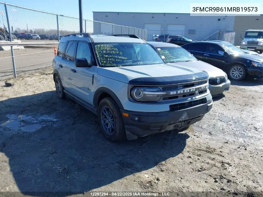 2021 Ford Bronco Sport Big Bend VIN: 3FMCR9B61MRB19573 Lot: 12297294