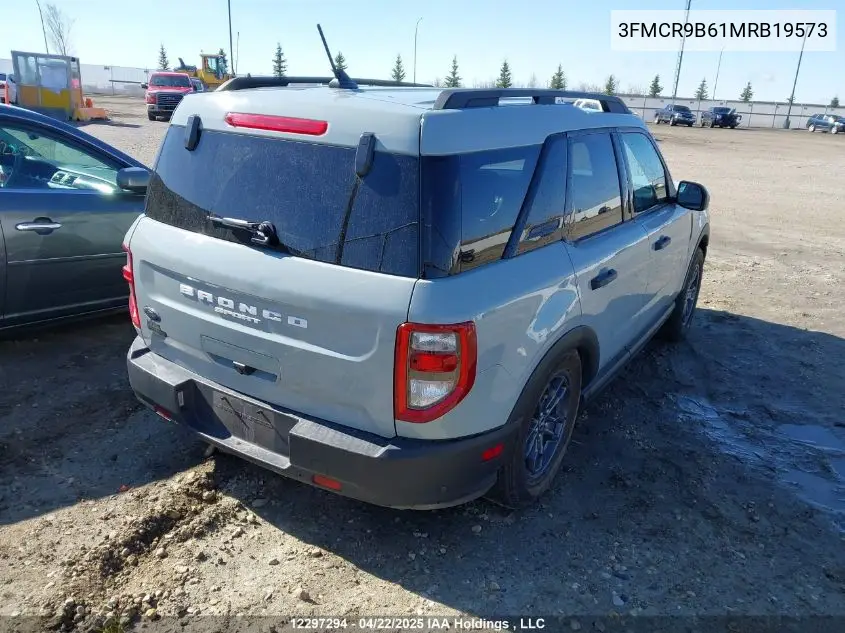 2021 Ford Bronco Sport Big Bend VIN: 3FMCR9B61MRB19573 Lot: 12297294