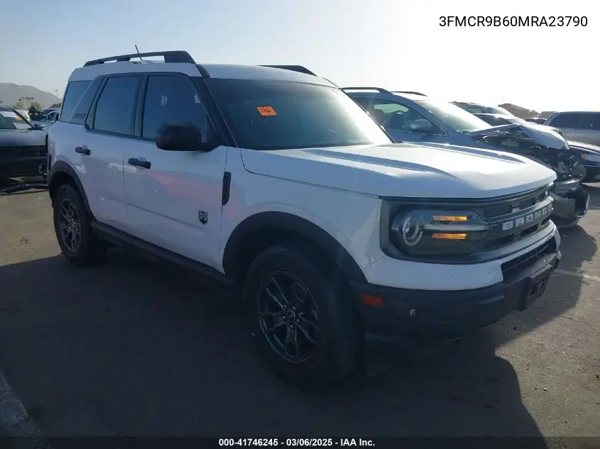 2021 Ford Bronco Sport Big Bend VIN: 3FMCR9B60MRA23790 Lot: 41746245