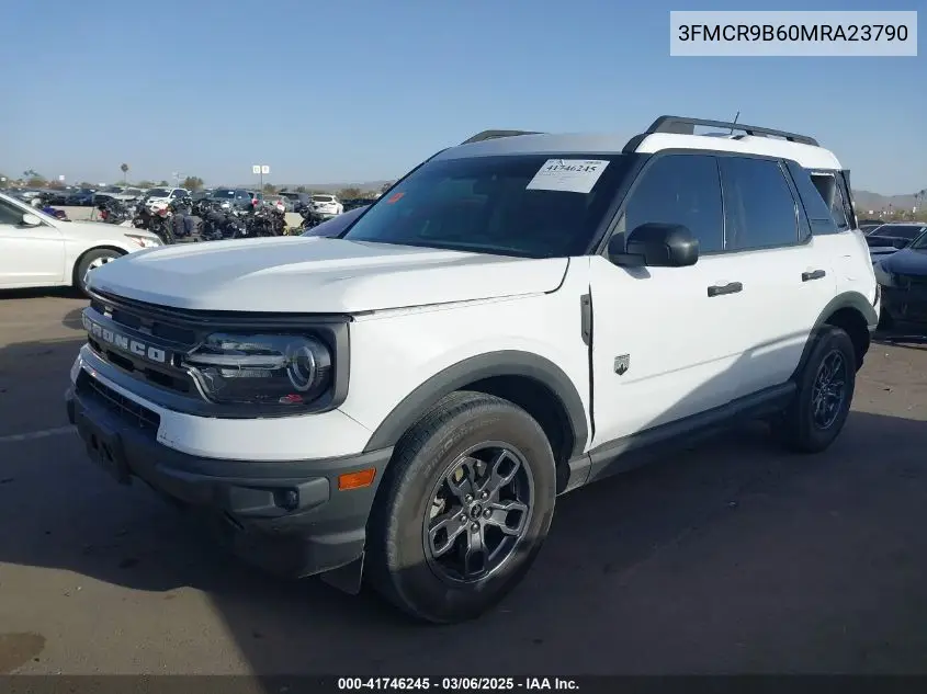 2021 Ford Bronco Sport Big Bend VIN: 3FMCR9B60MRA23790 Lot: 41746245