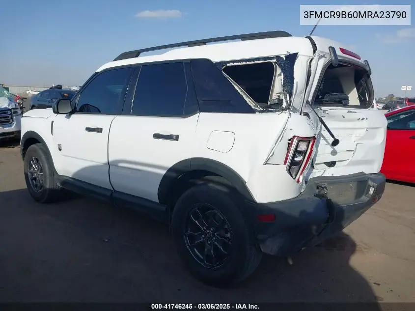 2021 Ford Bronco Sport Big Bend VIN: 3FMCR9B60MRA23790 Lot: 41746245