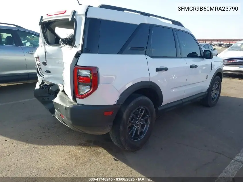 2021 Ford Bronco Sport Big Bend VIN: 3FMCR9B60MRA23790 Lot: 41746245