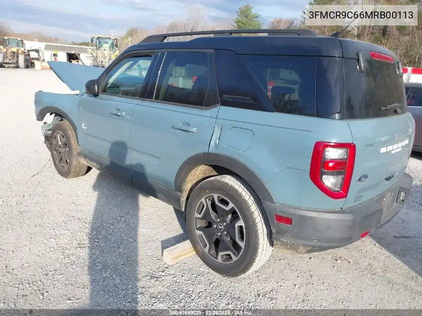 2021 Ford Bronco Sport Outer Banks VIN: 3FMCR9C66MRB00113 Lot: 41889029