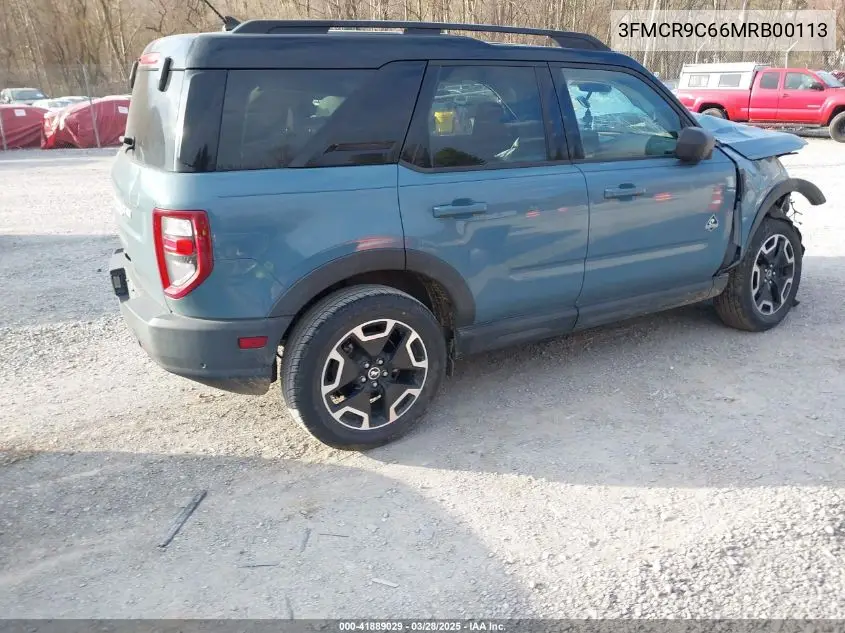 2021 Ford Bronco Sport Outer Banks VIN: 3FMCR9C66MRB00113 Lot: 41889029