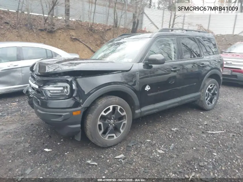 2021 Ford Bronco Sport Outer Banks VIN: 3FMCR9C67MRB41009 Lot: 41999789