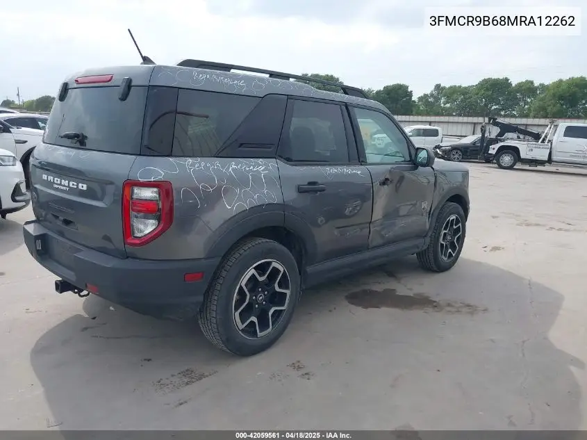 2021 Ford Bronco Sport Big Bend VIN: 3FMCR9B68MRA12262 Lot: 42059561