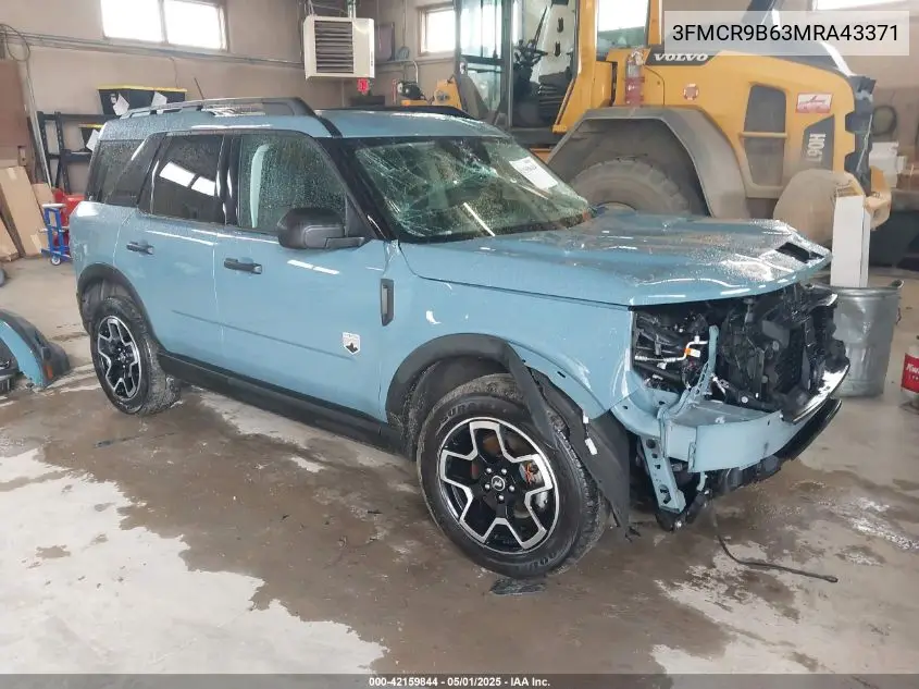 2021 Ford Bronco Sport Big Bend VIN: 3FMCR9B63MRA43371 Lot: 42159844