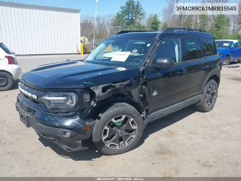 2021 Ford Bronco Sport Outer Banks VIN: 3FMCR9C61MRB35545 Lot: 42161077