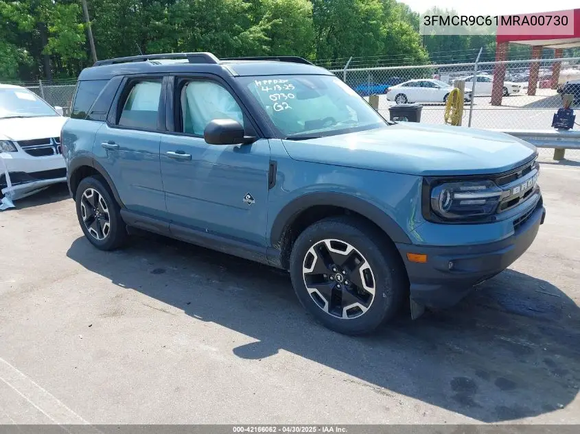 2021 Ford Bronco Sport Outer Banks VIN: 3FMCR9C61MRA00730 Lot: 42166062