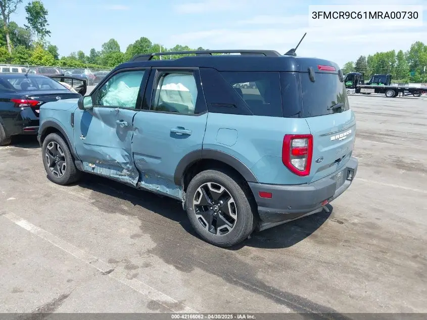 2021 Ford Bronco Sport Outer Banks VIN: 3FMCR9C61MRA00730 Lot: 42166062
