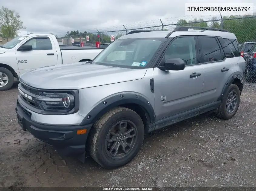 2021 Ford Bronco Sport Big Bend VIN: 3FMCR9B68MRA56794 Lot: 42171929