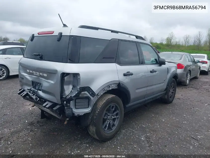 2021 Ford Bronco Sport Big Bend VIN: 3FMCR9B68MRA56794 Lot: 42171929