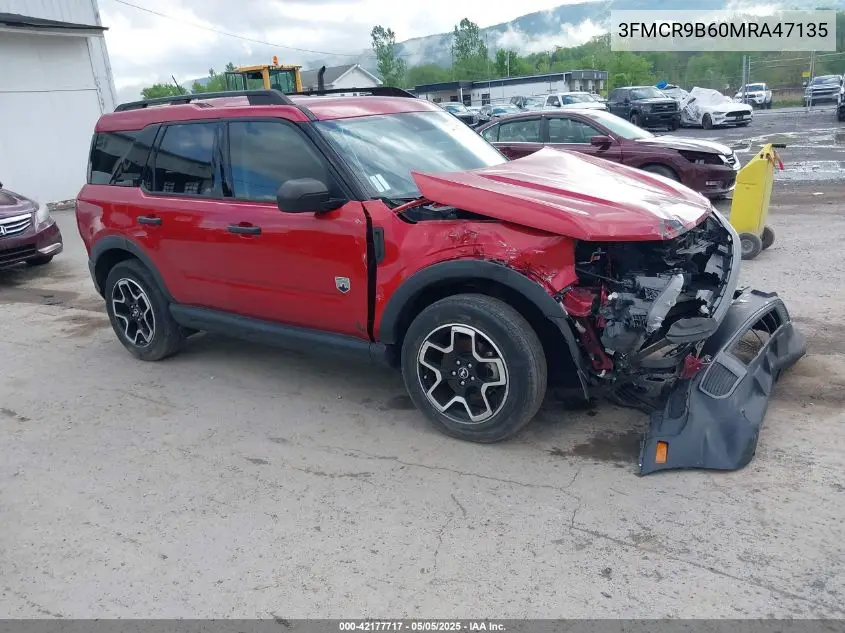 2021 Ford Bronco Sport Big Bend VIN: 3FMCR9B60MRA47135 Lot: 42177717