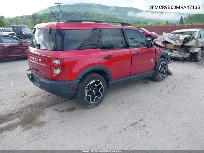 2021 Ford Bronco Sport Big Bend VIN: 3FMCR9B60MRA47135 Lot: 42177717