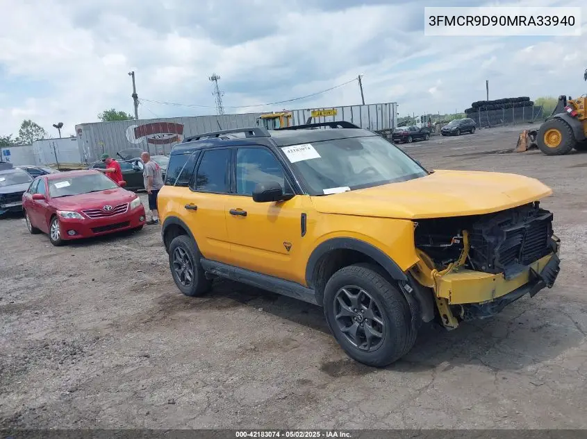 2021 Ford Bronco Sport Badlands VIN: 3FMCR9D90MRA33940 Lot: 42183074