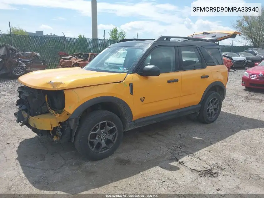 2021 Ford Bronco Sport Badlands VIN: 3FMCR9D90MRA33940 Lot: 42183074
