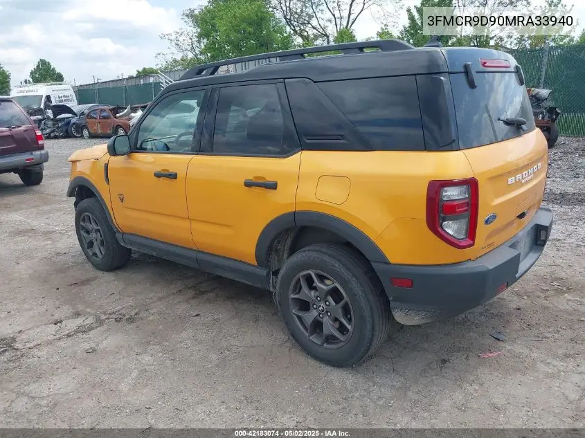 2021 Ford Bronco Sport Badlands VIN: 3FMCR9D90MRA33940 Lot: 42183074