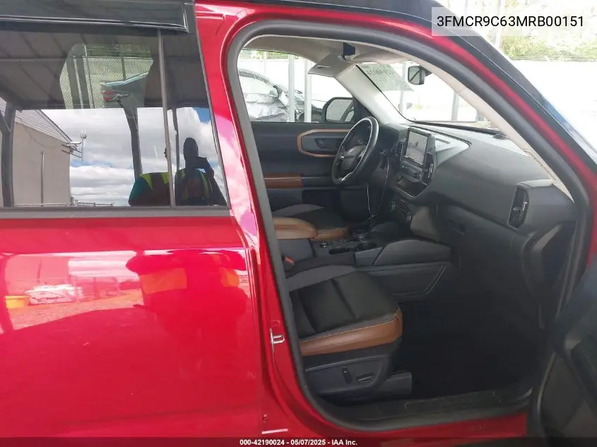 2021 Ford Bronco Sport Outer Banks VIN: 3FMCR9C63MRB00151 Lot: 42190024